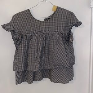 Checkered babydoll shirt ⚡️SEND BEST OFFER⚡️